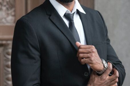 Professional Attire - Man Wearing Black Notched Lapel Blazer