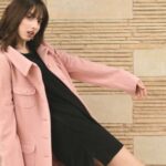 Fashion - Woman Wearing Pink Overcoat and Black Inner Top