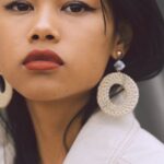 Denim Perfection - Stylish Asian woman in light room